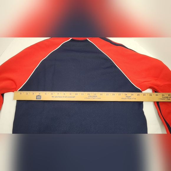 VINTAGE NWT Ralph Lauren RLX Fitness Full Zip Sweatshirt Size Medium Red / Blue - Picture 7 of 16